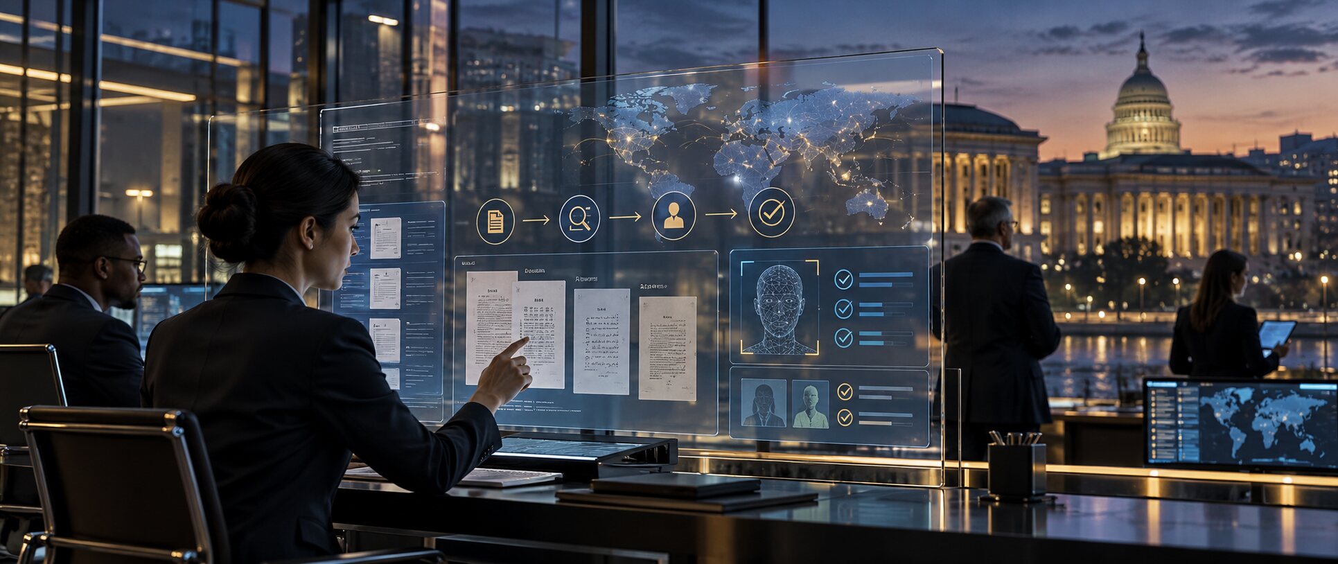 Secure digital application workflow with identity review and government oversight