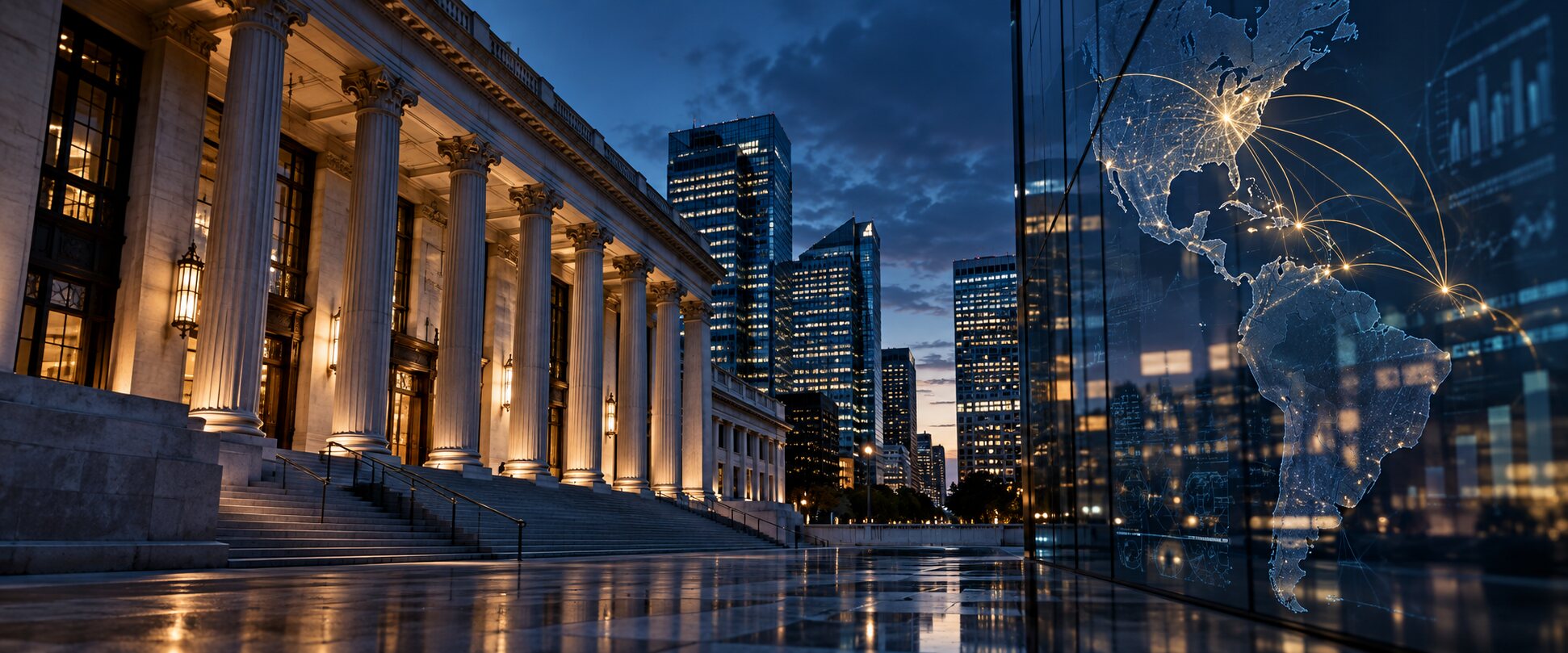 A U.S.-oriented financial institution and cross-border banking network